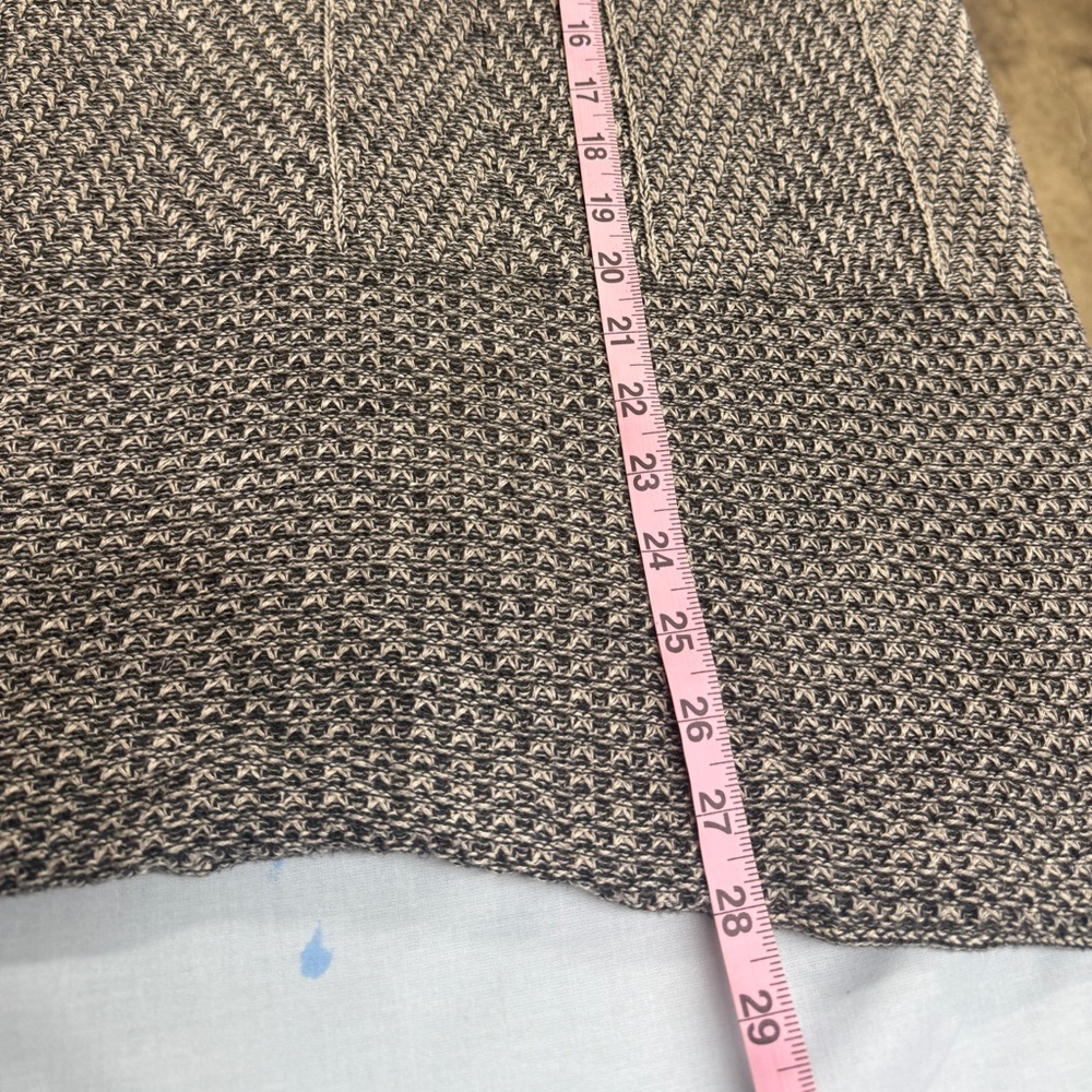 Eight Eight Eight Gray Marled Open Front Knit Poncho Sweater Plus Size 1X - Picture 7 of 7
